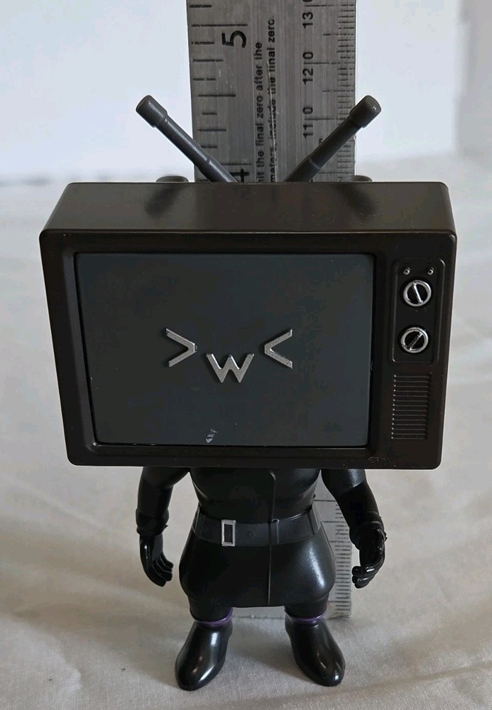 Cute Bonkers Toy Co. TV Head 5″ Action Figure Plastic Black 2024