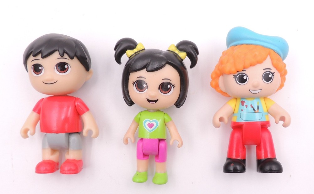 3 Ryans World Figures Remka Bonkers Toy Characters Figures Anna, Artist Lot