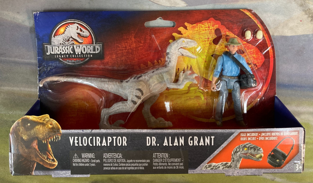 Jurassic World Park Legacy Collection Velociraptor Dr. Alan Grant Story Pack NEW