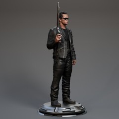 Terminator T-800 3d Figure 25cm Statue Professional Painted