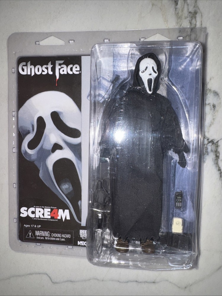 NECA Scream Ghostface Ghost Face 8″ Clothed Action Figure New Sealed Horror