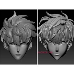 Unpainted 1/12 Sung Jin-Woo Male Head Carving For 6″ Romankey VTOYS SHF Figure