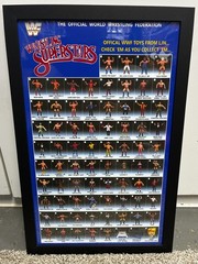 WWF Custom Made LJN Framed Check List Poster.. 11×17 Black Plexi Frame.. WWE