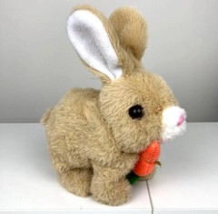 Electric Rabbit Interactive Plush Toys Bunny With Carrot Walking Wiggle Works
