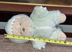 Handmade 12inch Fully Jointed Green Dinosaur Teddy Bear Plush Get A Hug Co. NWOT