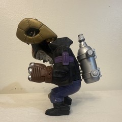 Street Shark Action Figure w/ Backpack Jetpack Tank & Gun (Black/Purple/Silver)