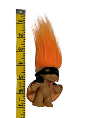 Troll by Russ Berrie and Company Plastic Halloween Vampire Spiked Orange Hair