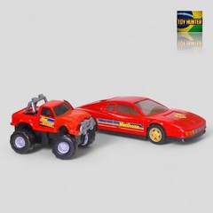 MACGYVER GLASSLITE BRAZIL VEHICLE SET MONSTER TRUCK + FERRARI VINTAGE 80’S