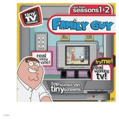 Tiny TV Classics Family Guy Real Working Mini Television Season 1 & 2 Clips NIB