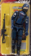 GI Joe Original Vintage 1985 Triple Win Cobra Soldier MOC AFA 75 (BROKEN O-RING)