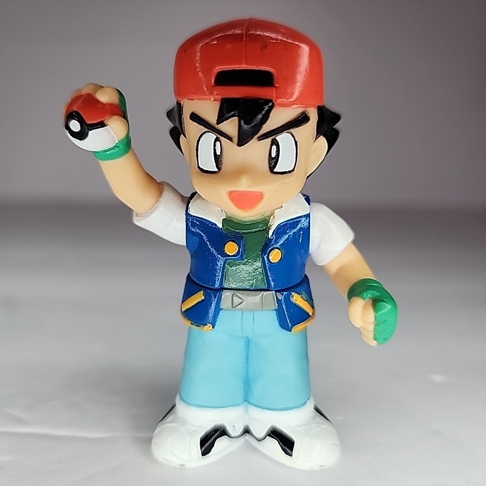 1998 Nintendo Pokemon DX 2.5″ Ash Ketchum Finger Puppet Figure Satoshi Bandai