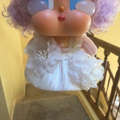 Custom Dress Pop Mart Crybaby Vacation Mode On Pendant Plush Custom Beige Dress