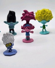 Trolls PVC Mini Figures DW 1.5″ – 2.5 Cake Toppers Lot Of 6