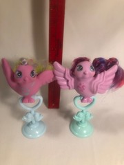 Vintage~ My Little Pony~ 2 Fairy Tails /Tricky Tails Birds With 2 Perches