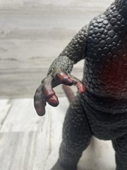 Vintage 80’s Godzilla 14 inch Red Black Green Large Posable Dor Mei Poseable