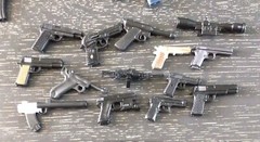 Large Vintage Hasbro 12″ GI Joe US Army Weapons Lot Rifles Machine Guns Knives
