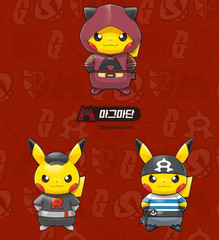 Pokemon Pikachu Villain Costume Series 3-Inch Figure (One of the 7 types,Random)