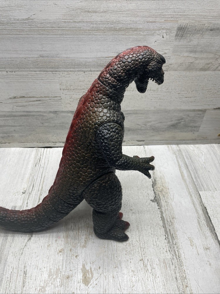 Vintage 80’s Godzilla 14 inch Red Black Green Large Posable Dor Mei Poseable