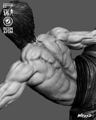 Bruce Lee | 3D Printed Wicked Statue | Unpainted | Fan Made | 1:8 Scale