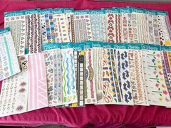 Lot of 100 vintage Frances Meyer Stickers Sheets. Factory sealed. Scrapbooking