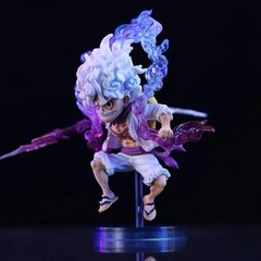 Bandai Mini One Piece Luffy Gear 5 Action Figure Sun God Nika Statue Anime 10CM