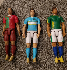 FC Elite Soccer Action Figure Lot of 3 – Ronaldo Messi Neymar Jr