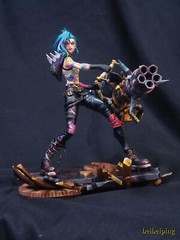 18CM League of Legends LOL Jinx PVC Statue Handmade Figure Model Collectibles