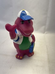 Vintage Barney Purple Dinosaur Coin Piggy Bank Back to School 1992 Lyons Group