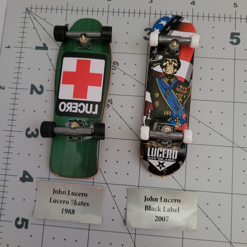 Tech Deck John Lucero Black Label Then and Now Series 1988/2007 Mini Skateboatd