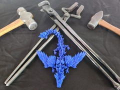 3D Printed Crystal Articulated Dragon | Home Office Desktop Fidget Toys Crystal