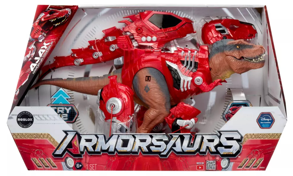 Armorsaurs Armor-Up Dinosaur Ajax Figure Removable Armor T-Rex Tyrannosaurus
