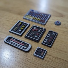 7x Control Panels for 3.75 IN FIGURE DIORAMA