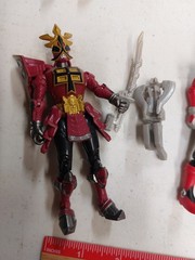 Power Rangers Samurai action figures lot Of 8 Weapons Blue Red Green R38