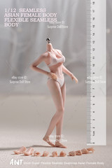 1/12 Female Seamless Body Flexible Pale Medium Bust For 6″ Action Figure Doll