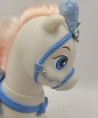 Disney Princess Palace Pets Cinderellas Blue and White Pony “Bibbidy” Pink Mane