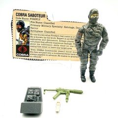 1984 GI JOE Cobra FIREFLY v1 w/ File Card Hasbro ARAH Vintage Nice