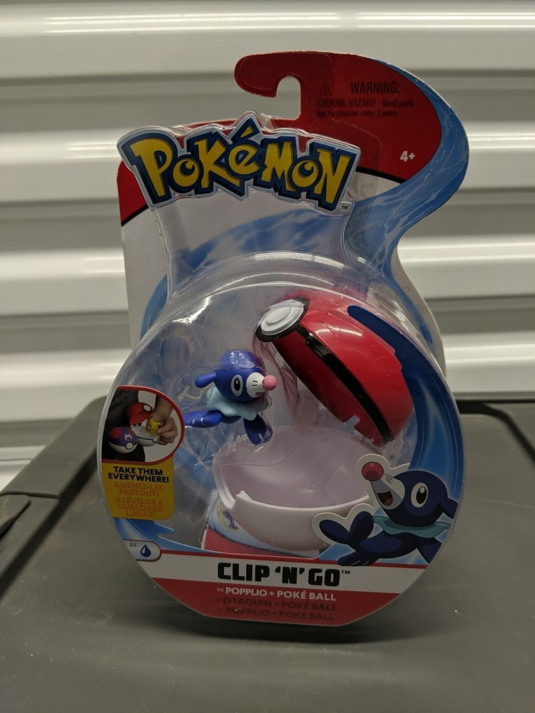 2018 Pokemon Popplio + Poke Ball – Clip N Go – Red & White Ball