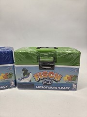 Fisch 4-Pack Microfigure Tacklebox, Red, Blue, And Green Box