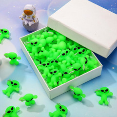 25 Pcs 50 Pcs Easter Mini Alien Figures Glow in the Dark Space Ship Tiny Little
