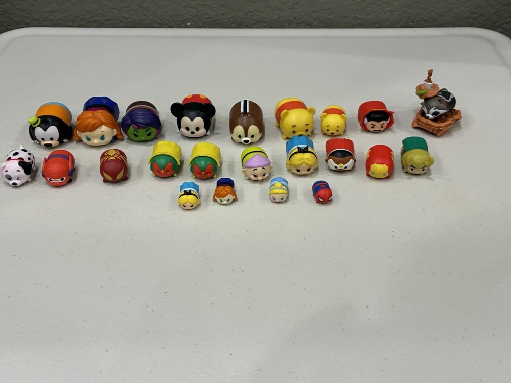 Disney Marvel Tsum Tsum Mini Vinyl Figures Lot Of 23