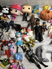 Huge Mixed Lot of Over 200 Random Toys & Figures HE MAN Anime review photos USED