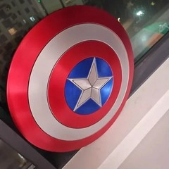 24″ AVENGERS CAPTAIN AMERICA VIBRANIUM SHIELD 75TH ANNIVERSARY COSPLAY PROP NEW
