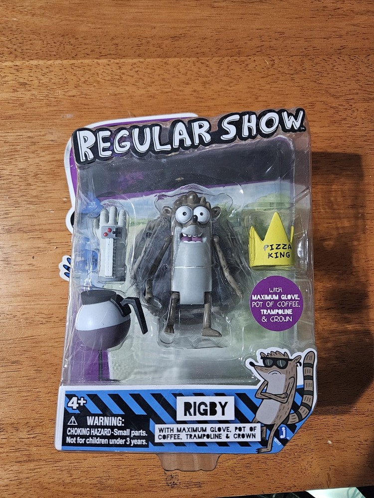 Regular Show Jazware Figure Rigby Coffee Pot Trampoline Maximum Glove (SEALED)
