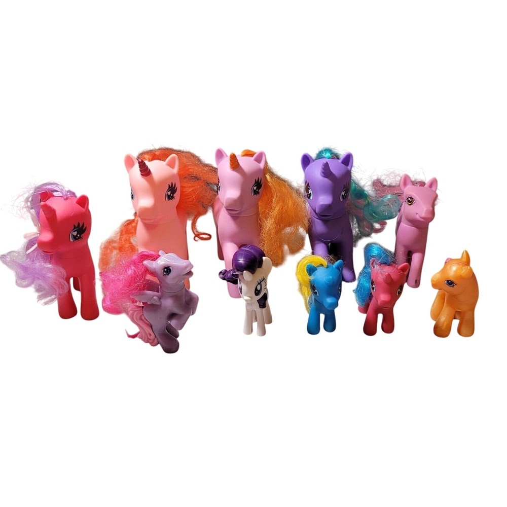 My Little Pony Lot of 10 Ponies MLP Various Gens, Good Condition