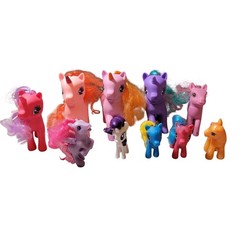 My Little Pony Lot of 10 Ponies MLP Various Gens, Good Condition