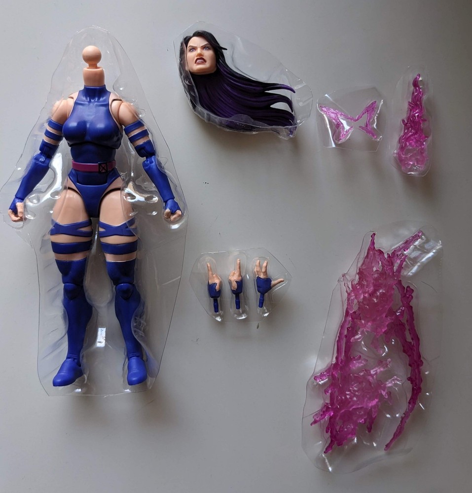 Marvel Legends GAMERVERSE PSYLOCKE FIGURE (ALT HEAD + EFFECTS) (Thanos 2 Fack)