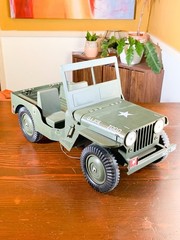 Vintage 1965 Hasbro GI JOE Official Military Jeep & Trailer 7000 Patent Pending