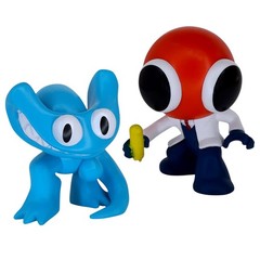 Rainbow Friends Monster Figure Lot PhatMojo Series 2 Red Scientist Blue Cyan Set