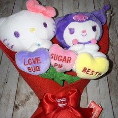 Valentine’s Day HELLO KITTY & KUROMI Plush Bouquet Sweethearts 2026 NEW