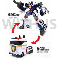 MINIFORCE Super Cops JUSTICE TITAN & CAPTAIN COMMANDER Set Transformer Robot Toy